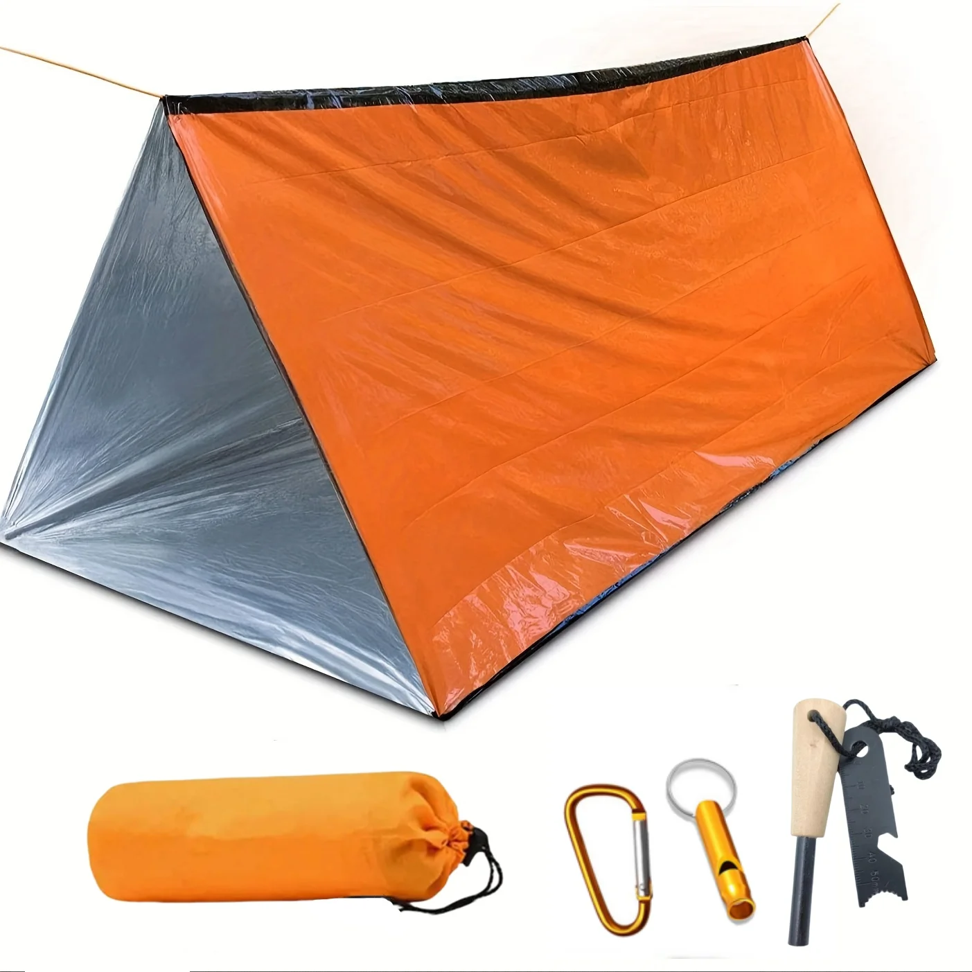 Survival Tent 2 Person Emergency Shelter Tube Tent Waterproof Emergency Tent Emergency Survival Shelter Wind proof Tarp