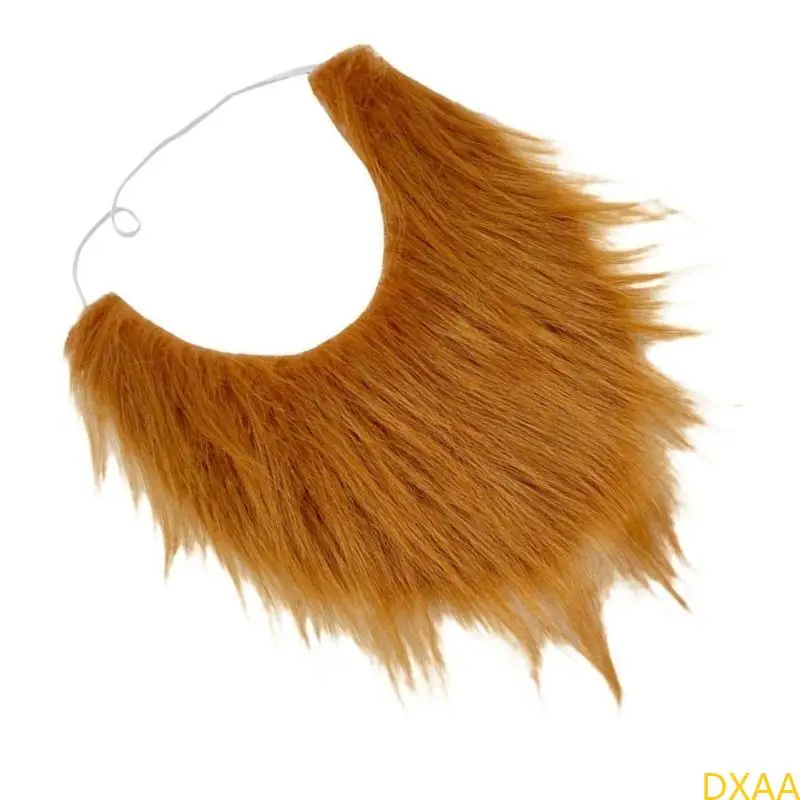 DXAA Faux Beards Mustaches Halloween Patricks Day Beard Funny Faux Beard Costume Props