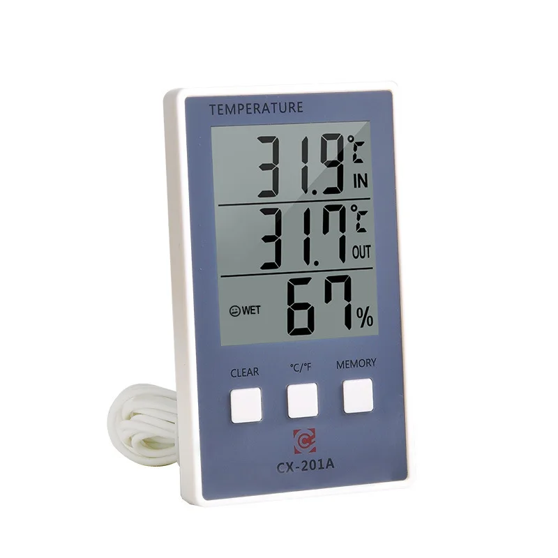 Thermomètre et hygromètre numérique Portable, compteur de température et d'humidité intérieure et extérieure, affichage LCD, sonde de capteur, Station météo