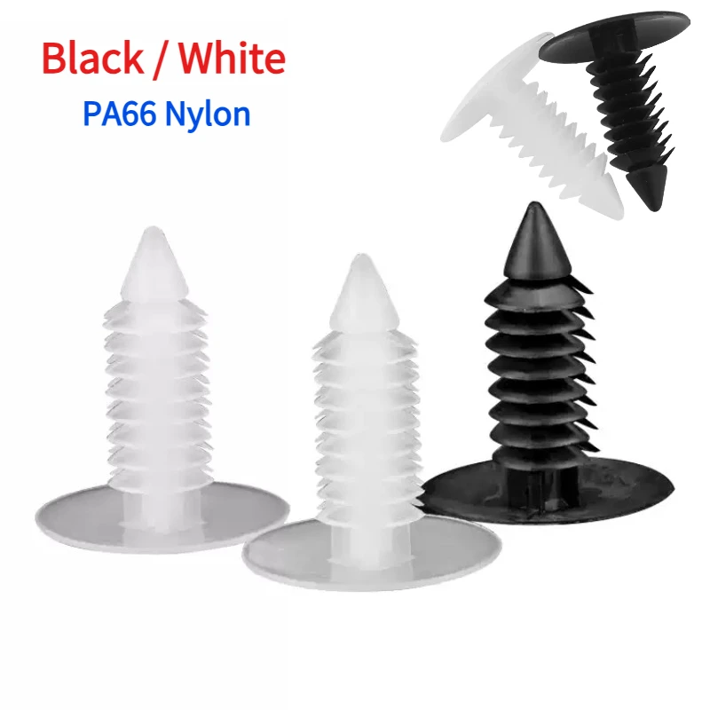 10/30/50/100Pcs For 7.5mm Hole Car Fender Clip Bumper Clip Plastic Screw Fasteners Auto Roof Tailgate Lining Rivet