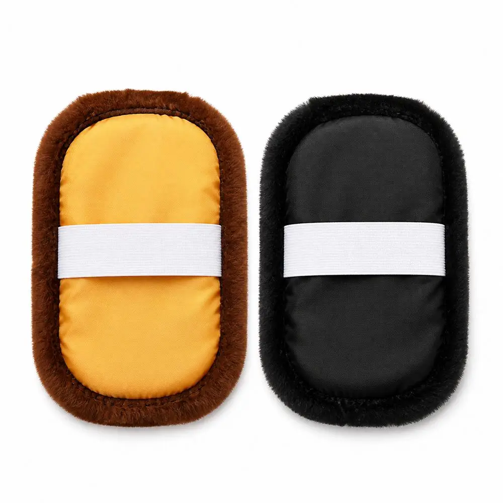 Leather Polishing Mitt Shoe Polishing Glove Shoe Shine Cloth Soft Shoe Shine Mitt Handheld Faux Wool Shoe Cleaning Glove