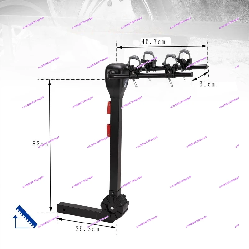 

Trailer Bar Bike Rack, Rear, Trailer Ball, Vehicle with Spare Tyre Available, Wrangler Guard