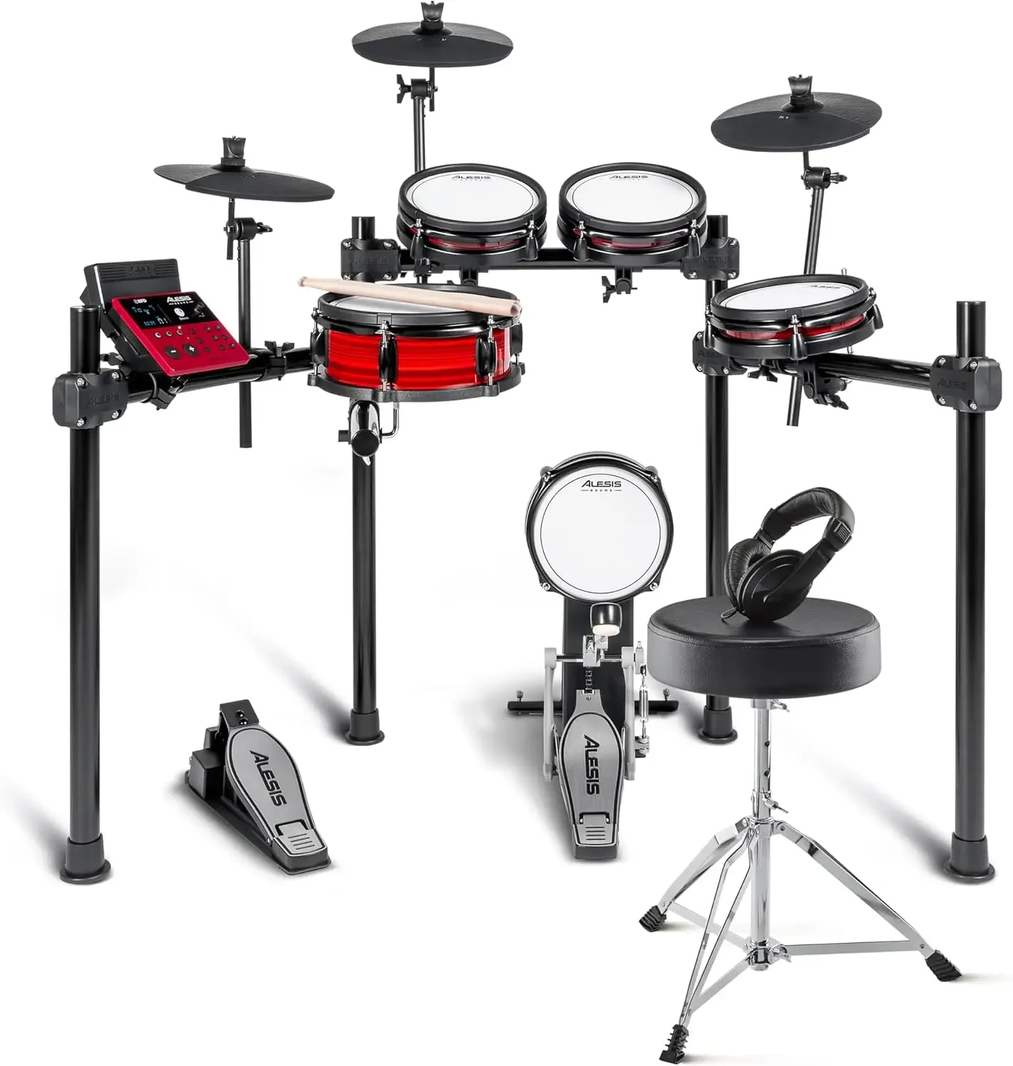 with Accessory Pack including A Drum Nitro Pro and Drum Essentials Bundle - Electric Drum Set
