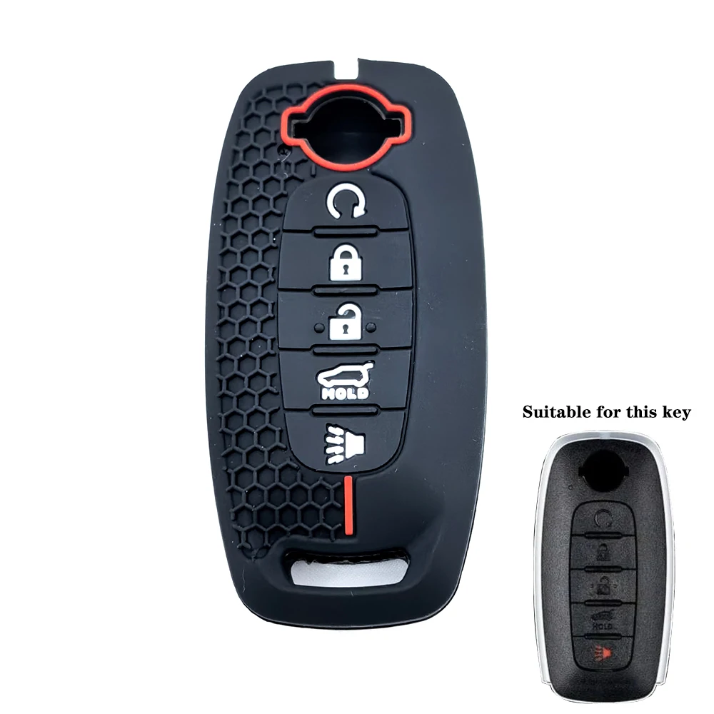 Soft Silicone Car Key Case 5 Buttons For Nissan Rouge Kicks Pathfinder j12 Ariya Altima Rogue Qashqai Bluebird Sylphy