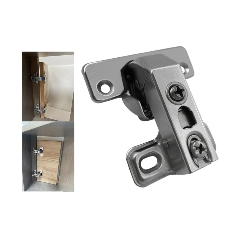 Flat Door Damping Hydraulic Hinge Cold-rolled Steel Corner Cabinet Concealed 90° Buffer Short Arm Cabinet Door 180° Flat Hinge