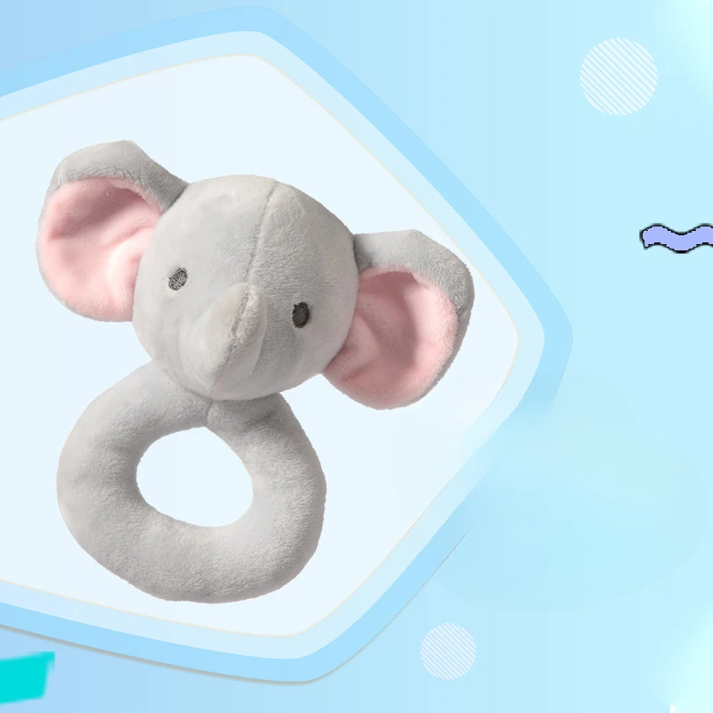 Jouets hochet animaux de dessin animé pour bébé, anneau à main en peluche pour bébé, lit, iles mûres, nouveau-nés précoces, 0-24 mois