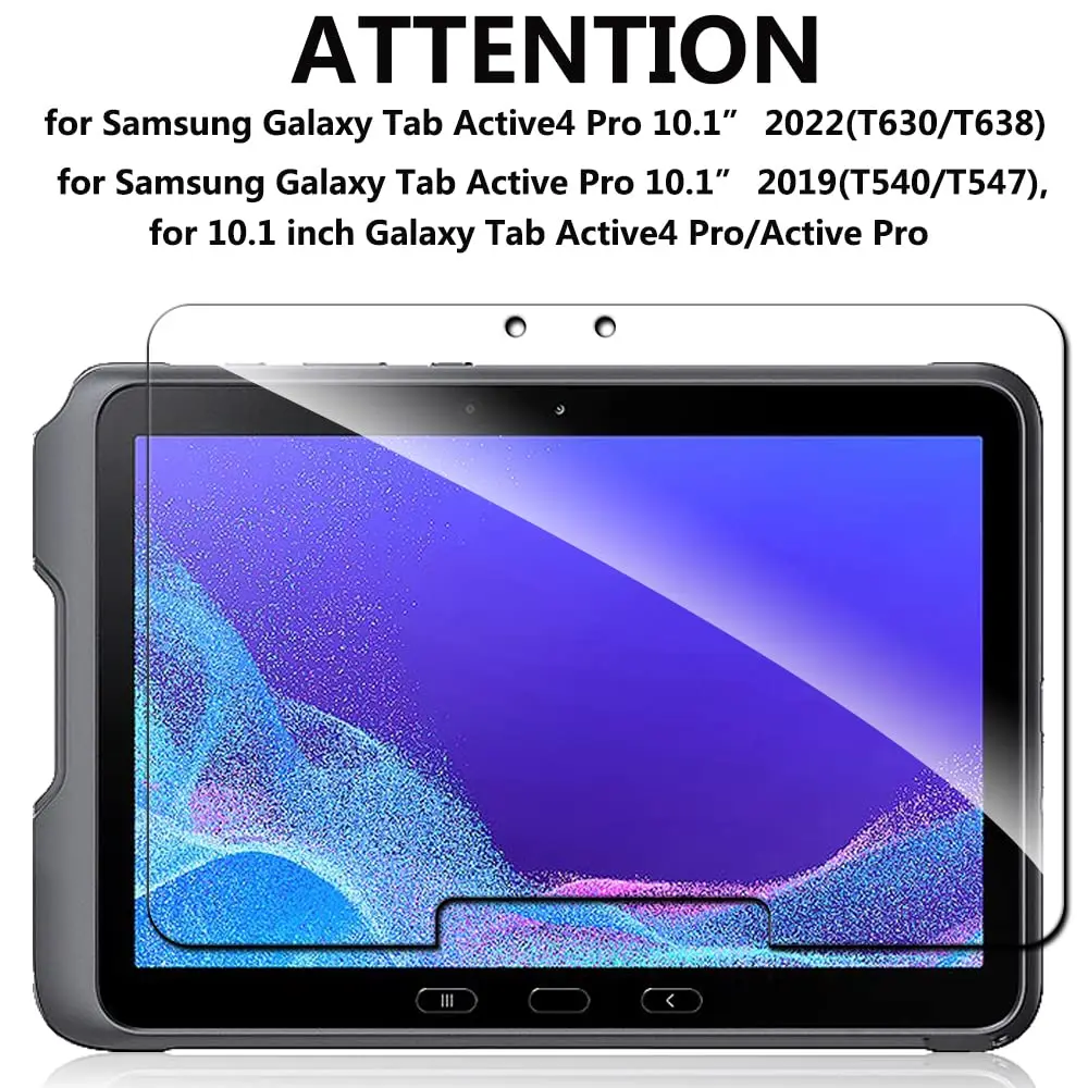 Tablet Tempered Glass Screen Protector for Samsung Galaxy Tab Active4 Pro 2022 Galaxy Tab Active Pro 2019 10.1 Inch HD Anti-Fall