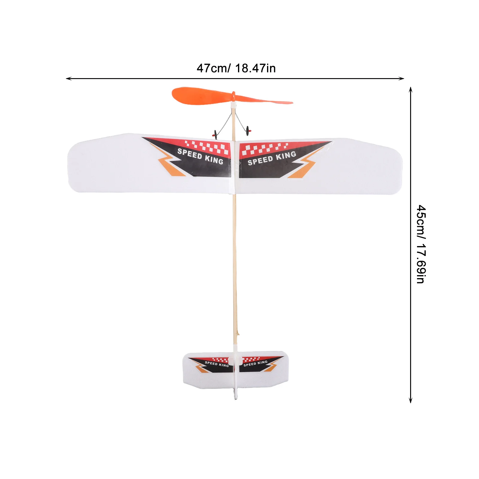 Hand-Assembled Foam Glider Plane Rubber Band Driven Long Distance Flight Lightweight for Family Bonding Backyard Playtime