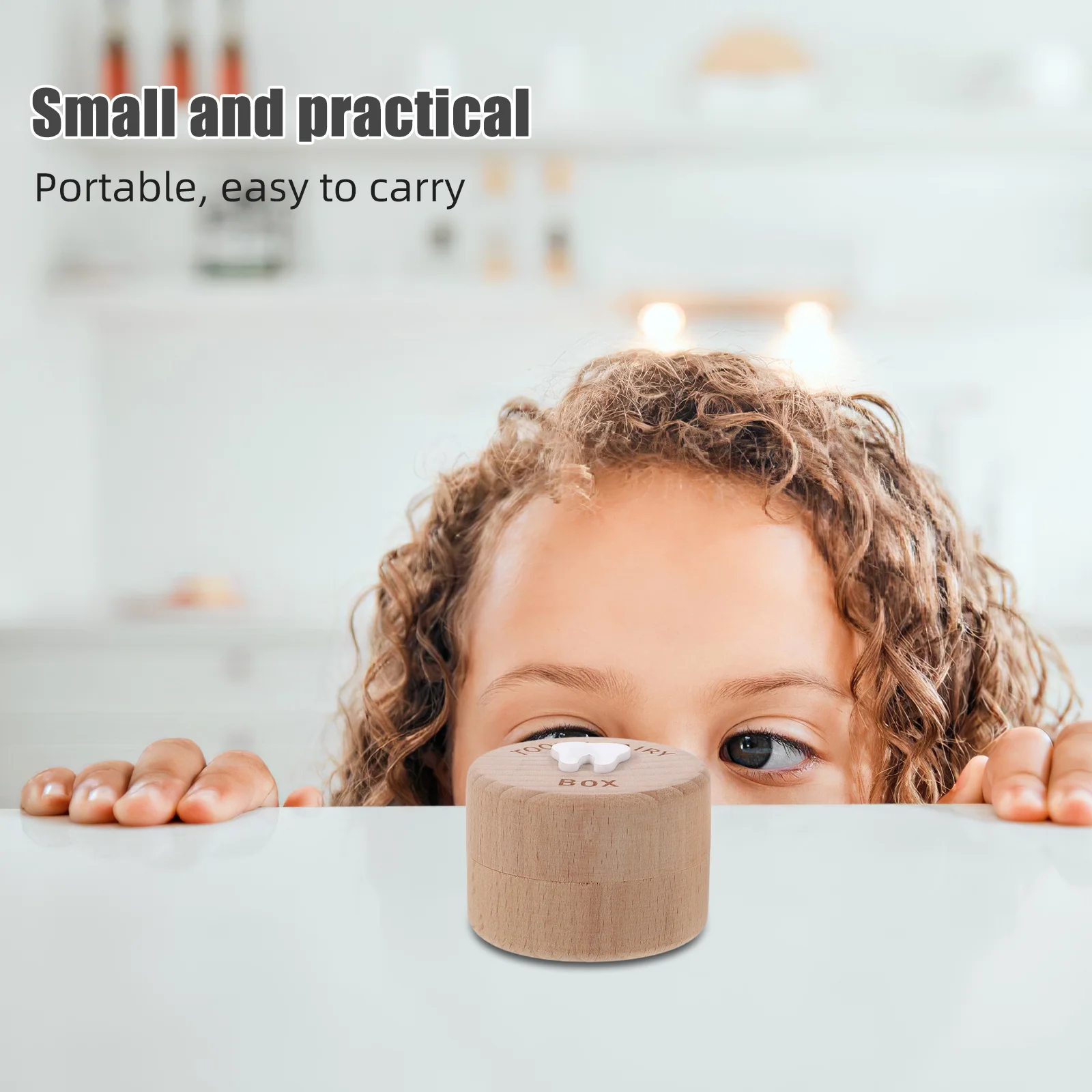 2 قطعة صندوق الجنية الخشبي للأطفال المفقودة حامل أسنان الطفل تذكار تخزين أول حاوية جمع الأسنان-علبة أسنان الحليب ل