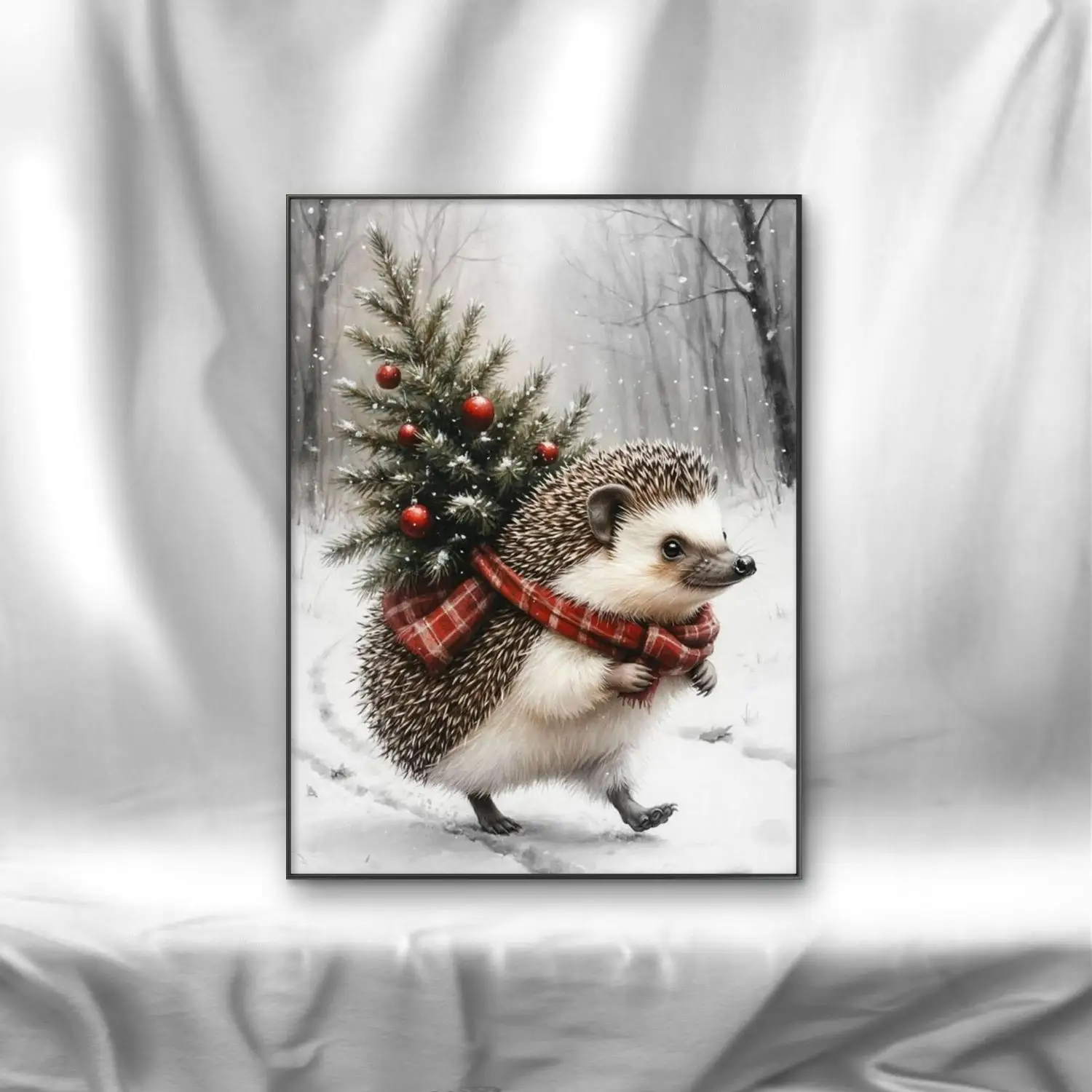 Animal wearing a Santa hat DIY AB Diamond Painting Kit Chicken Duck Robin 5D Embroidery Cross-stitch Home Decor Gift