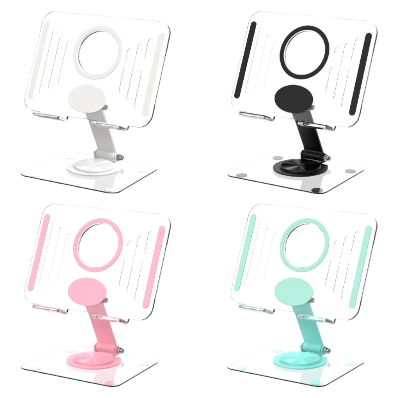 

Tablet Holder, Adjustable Height, Clear Acrylic Tablet Stand, Compatible for Notebook Portable Desk Stand Holder