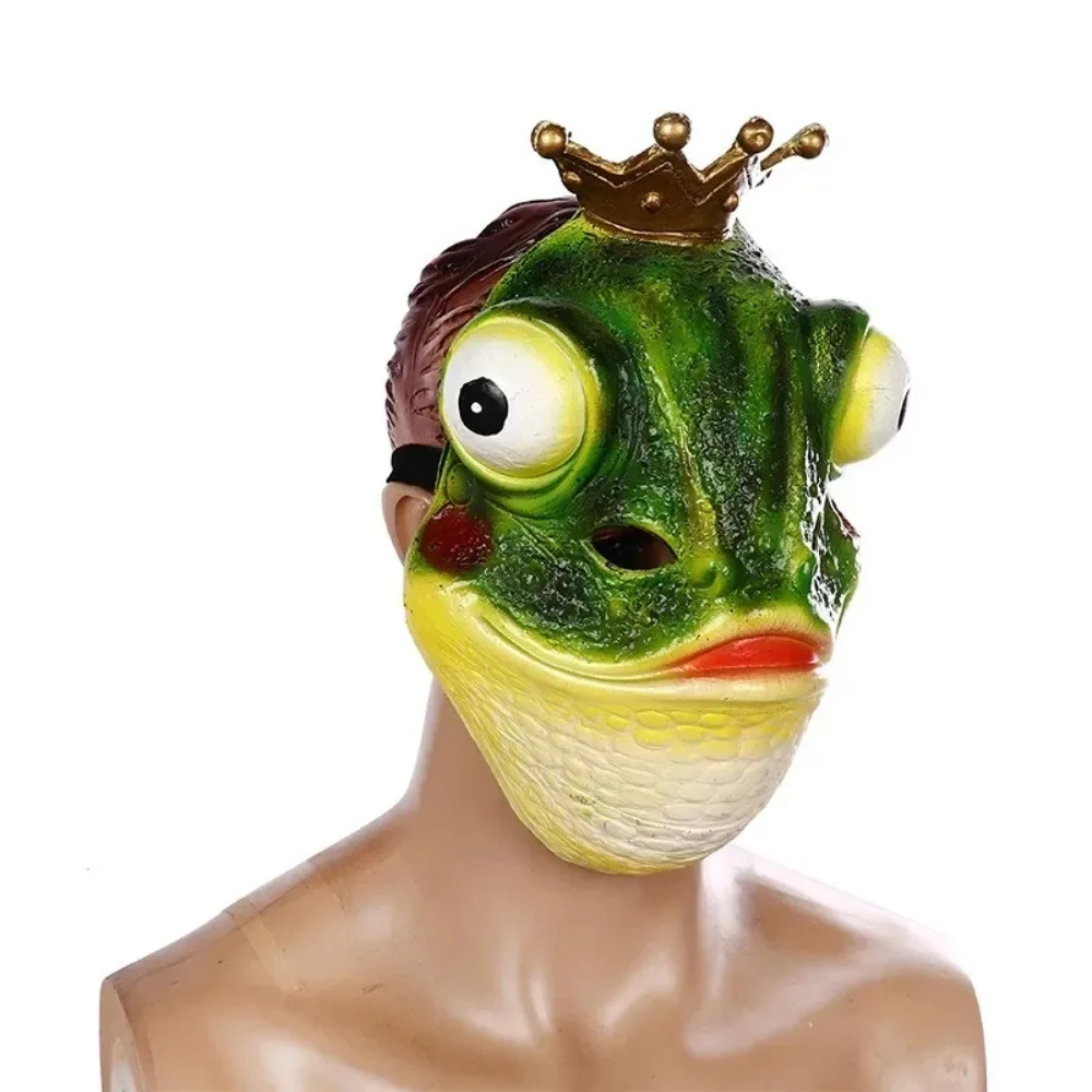 Funny Frog Mask Birthday Party Practical Joke Animal Dress Up Prop Halloween Masquerade Clothing Headwear Full Face Latex Mask