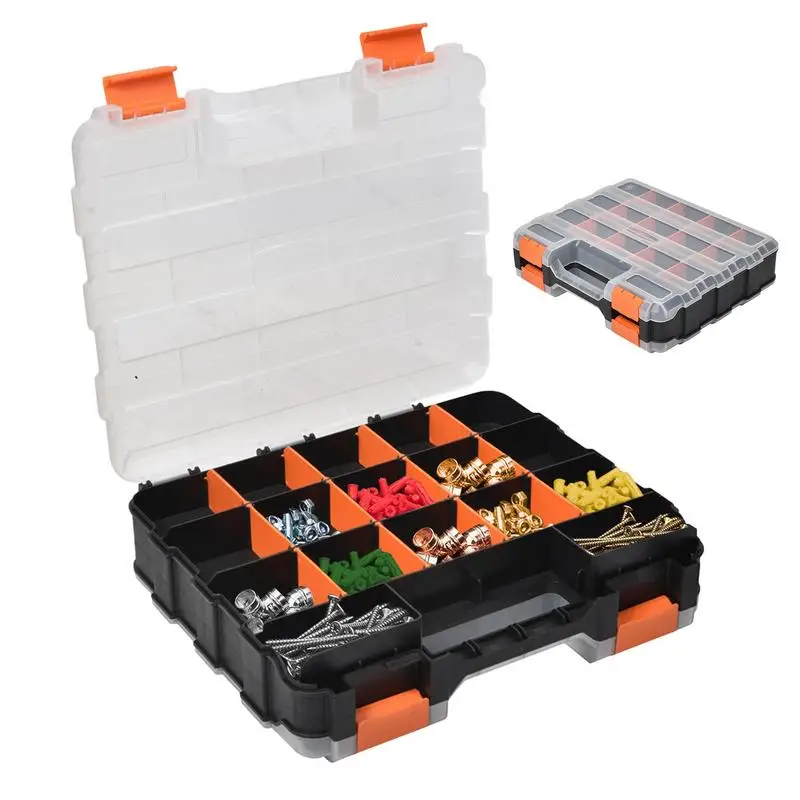 Small Parts Organizer Box Screw Storage Box Metal Parts Hardware Tool Screwdriver Auto Repair Tool Box Tool Case for Fasteners