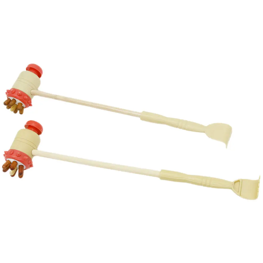 

2Pcs High-Grade Wood Massage Hammer Portable Handheld Back Massager for Whole Massage Home Spa Professional