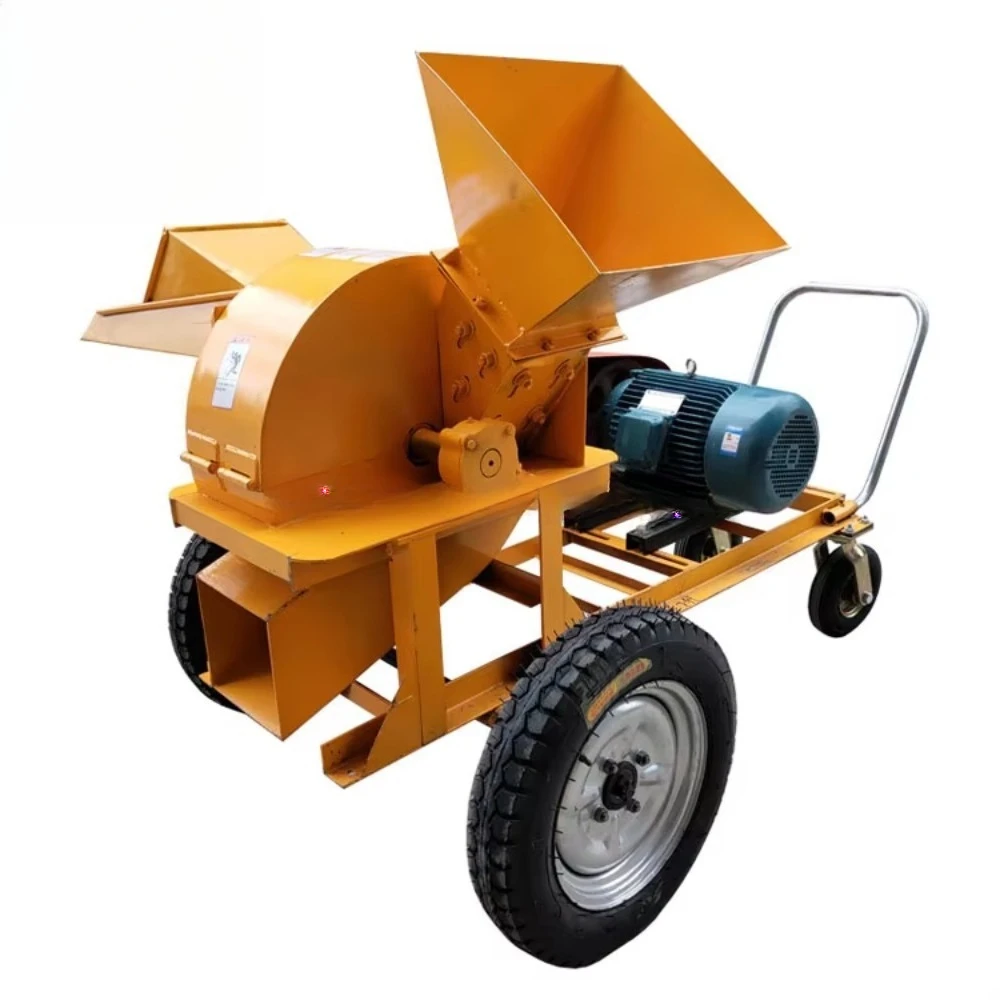 Branch Wood Grinder Crusher  Tree Branch Crusher Chipper  Garden Tree Leaf Branch Shredder with Engine
