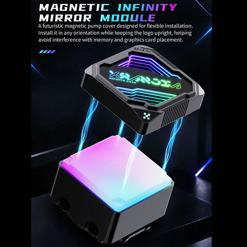 WANJIA EX360 Liquid Cooler Adjustable Magnetic Cooling Head Pre installed Ultra Silent 360mm Water Cooler Radiator 62.5CFM