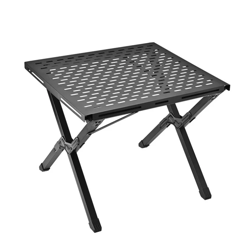

Camping Portable Foldable Mesh Table Outdoor Barbecue Table Picnic BBQ Storage Rack Folding Storage Iron Table
