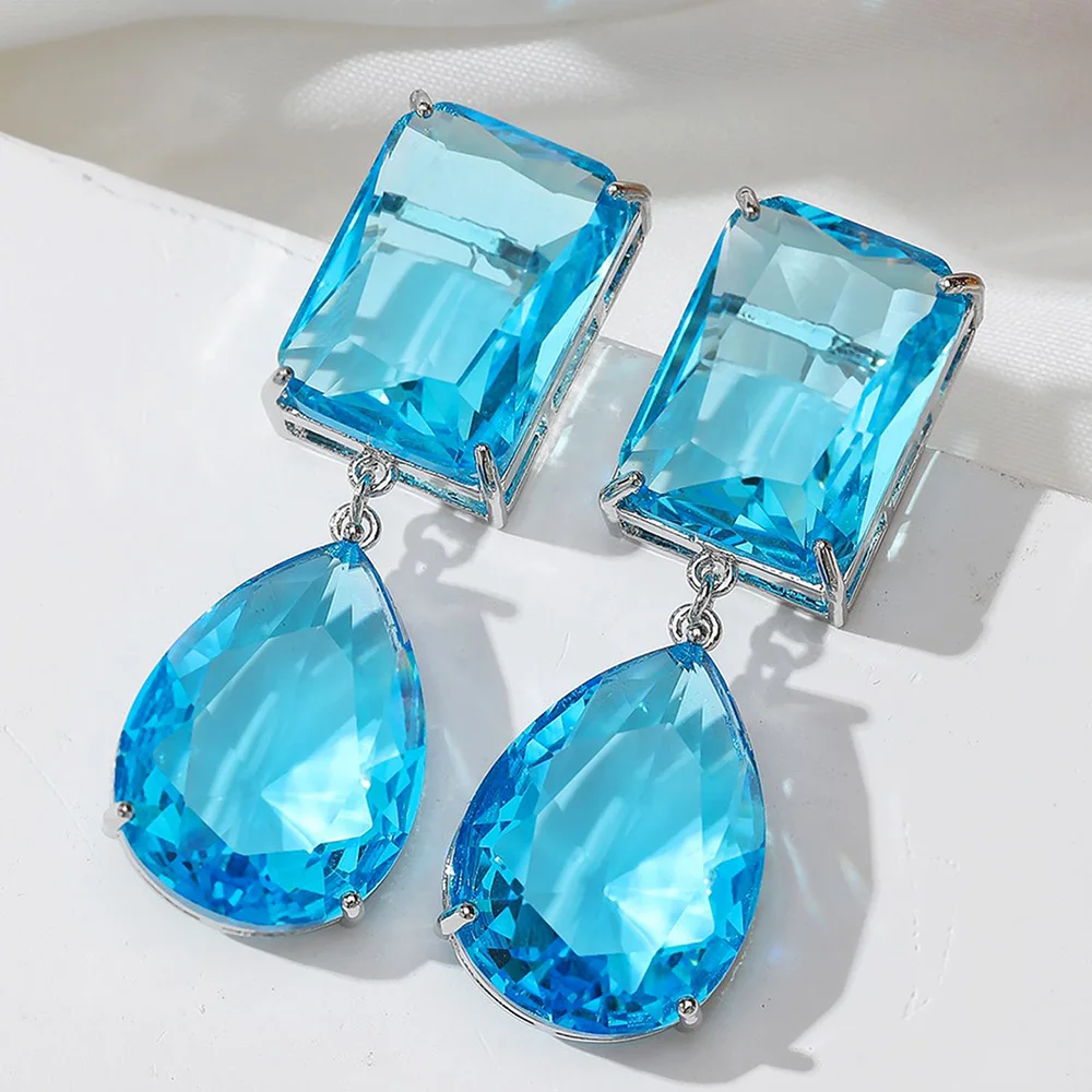 

Missvikki New Luxury Shiny Original Earrings for Women Girl Daily Party Summer Bridal Wedding Trendy Accessories High Quality