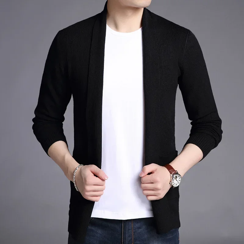 MRMT 2024 brand new men's sweater jacket solid color jacket men's casual wear long sleeve cardigan sweater coat clothing