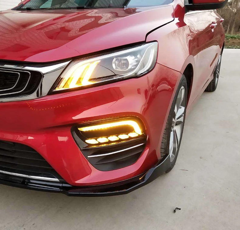 car bumper headlight for Geey Emgrand daytime light 2018~2019y DRL car accessories LED headlamp Geey Emgrand fog light