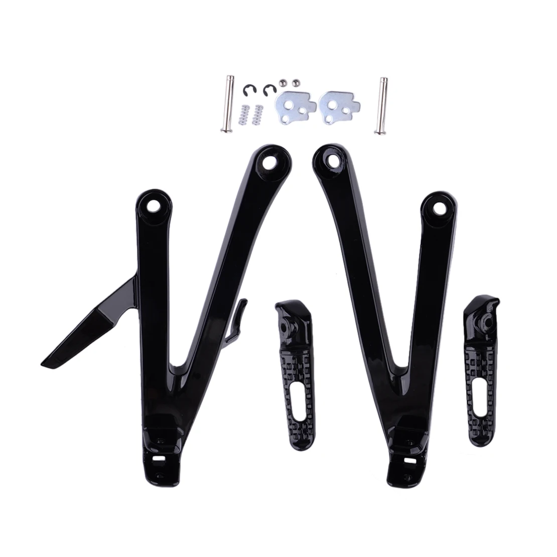 

Черные подножки заднего пассажира, подставка для ног и кронштейн, подходит для Honda CBR600RR 2007-2023