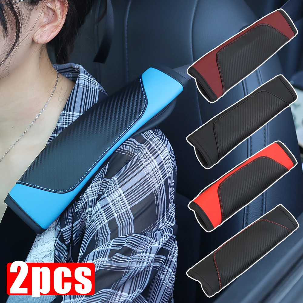 1/2PCS Car Safety Belt Protection Cover Shoulder Seat Backpack Breath Insurance Fashionable All-season Universal Shoulder Pad