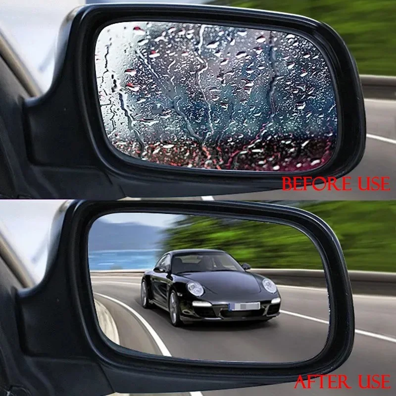 2pcs Car Rearview Mirror Film Sticker Side Window Rainproof Clear Film Anti-Fog Waterproof Protective Films for Car Motorcycle