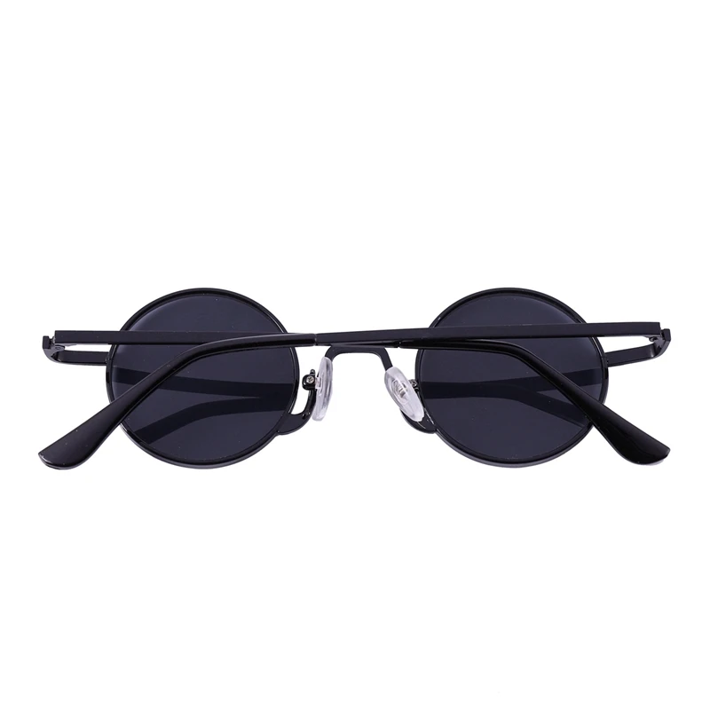 2X Round Sunglasses Brand Design Women Men Sunglasses Luxury Retro Uv400 Eyewear Fashion Shades-Black & Black Gray