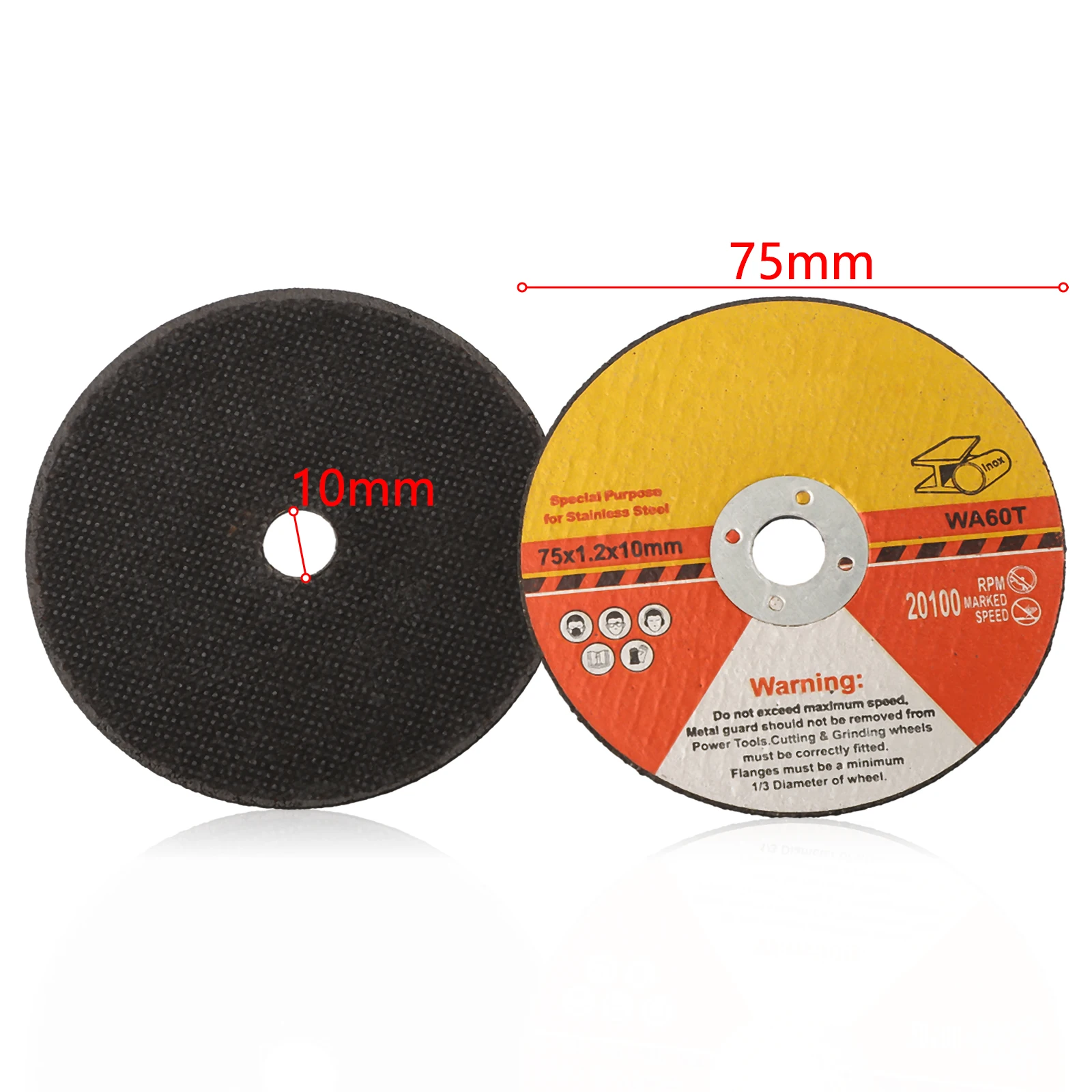

Grinding Wheel Saw Blade Power Tool Accessories Ultra-thin 10mm Bore 15pcs Cutting Disc Fiber Reinforced Resin