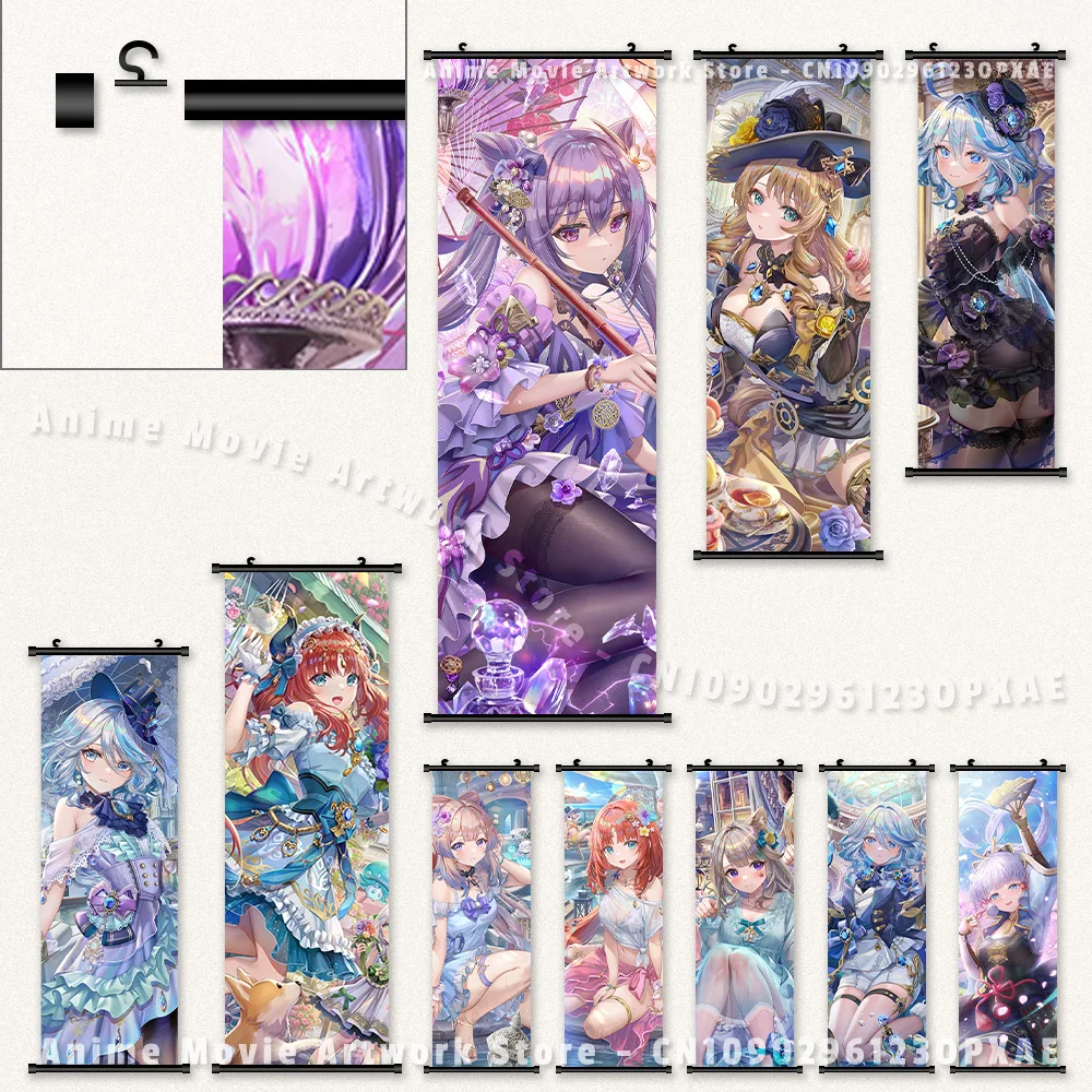 

Genshin Impact Game украшение дома Hd принты плакат свитки фотографии Raiden Shogun комната настенная живопись холст висит картина