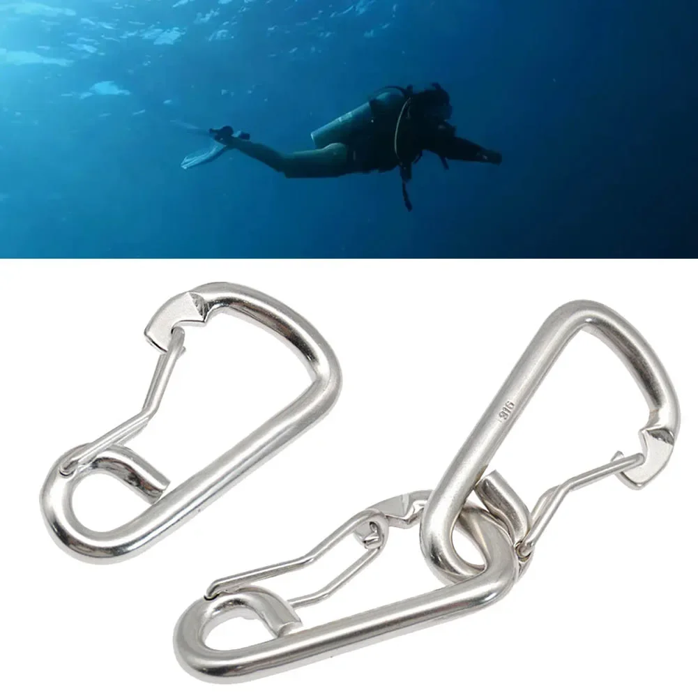 

Accessory Carabine Brand New Buckle Camping 316 Stainless Steel Anti-corrosion Carabiner Diving Lightweight 80mm