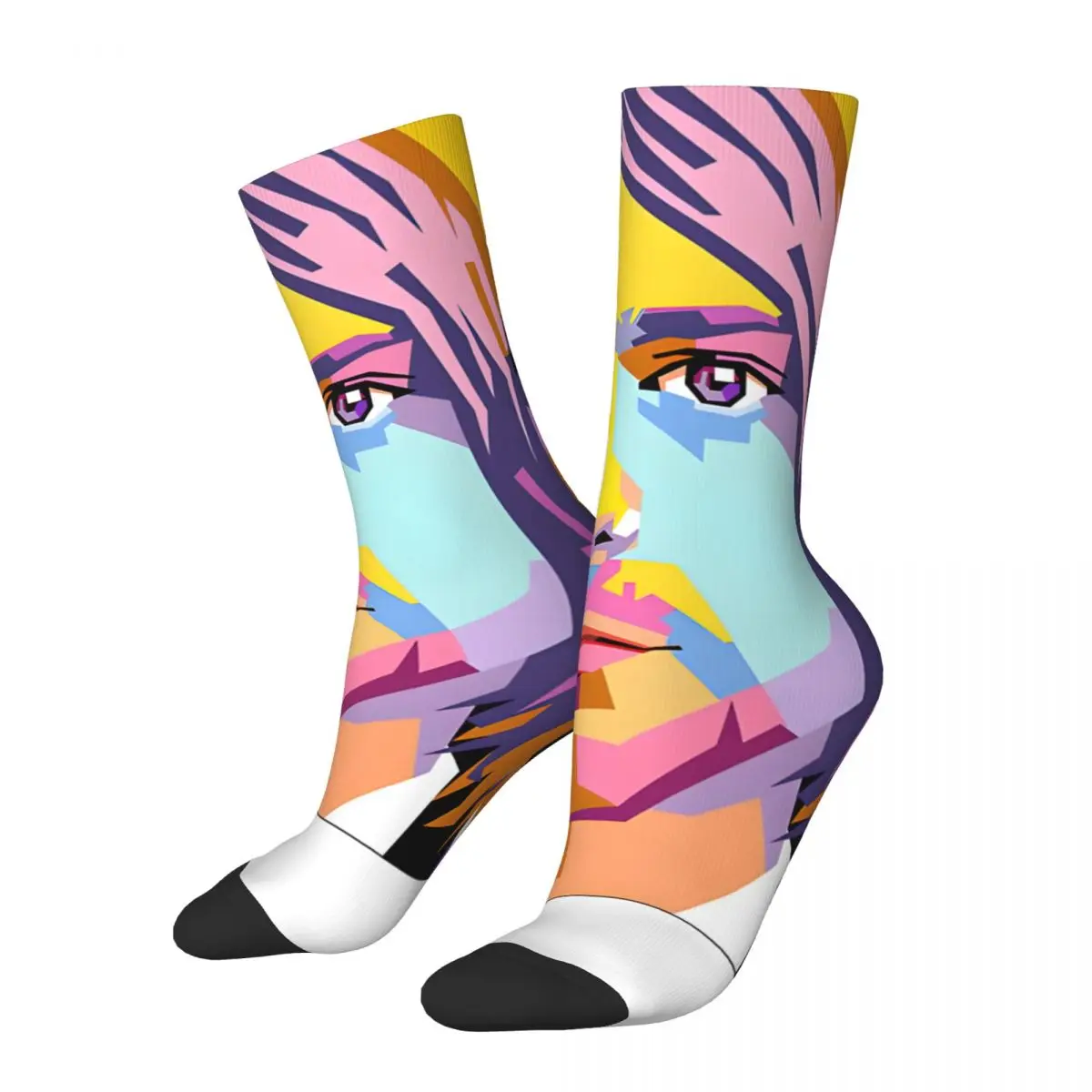 Crazy compression Pop Ahmad Nusyirwan Sock for Men Harajuku Kurt-Cobain Seamless Pattern Crew Sock Casual