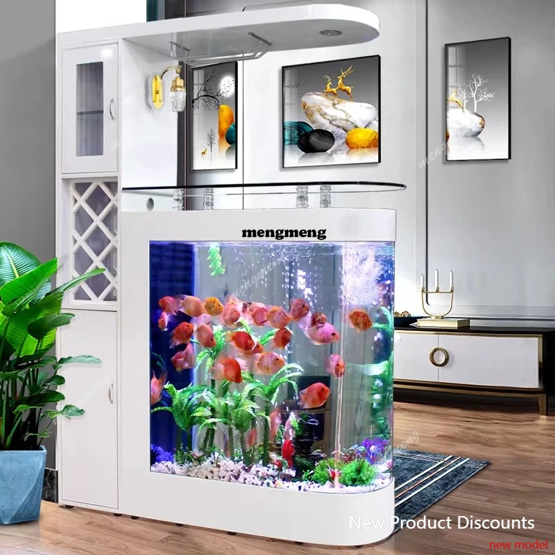 

Аквариум C6601 для гостиной, перегородка для прихожей, винный шкаф, стеклянная перегородка для прихожей, домашний стеллаж для обуви, не требующий частой замены воды