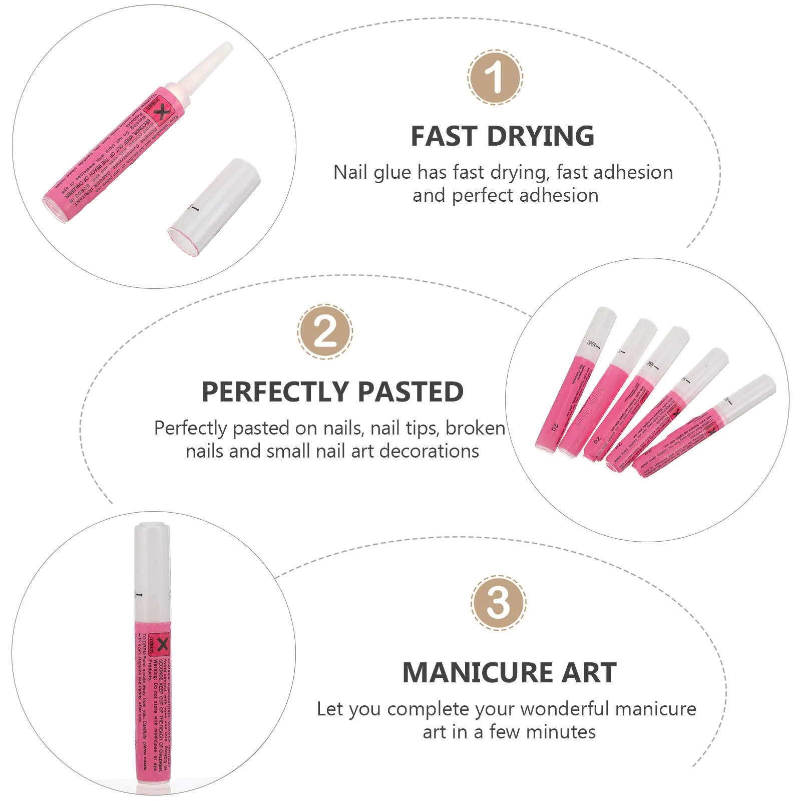 4 set 2G adesivo forte adesivo rapido per manicure fai da te uso professionale in salone manicure arte colla speciale per unghie pratica