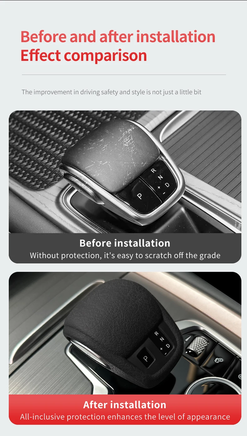 Für Chery OMODA 5 C5 2022 2023 2024 2025 Auto-Schaltknaufmanschette Schalthebelgriff-Abdeckung Schalthebelabdeckung Zubehör – Detail 2
