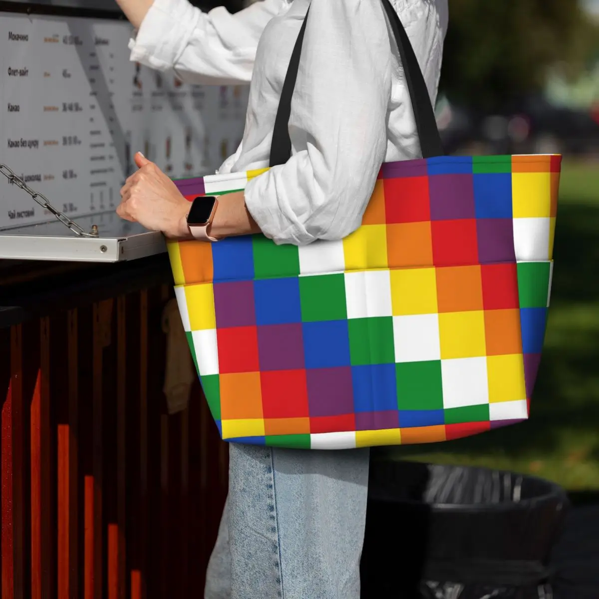 

Wiphala Пляжная большая сумка Спортивный тренажерный зал Йога Duffle Большая большая сумка Женская дорожная сумка Фитнес-сумка