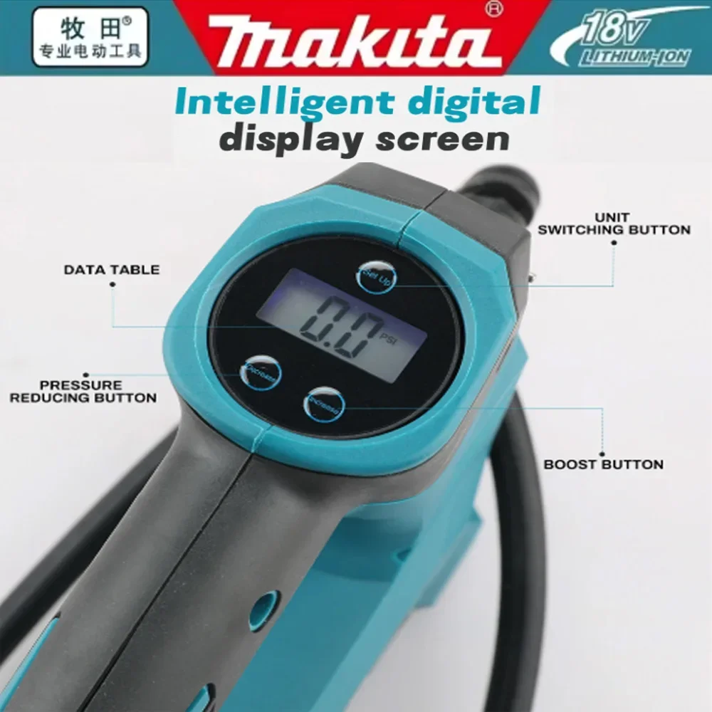 Makita DMP180Z 18V LXT® Lithium-ion Cordless Inflator French Valve Adapter Sports Ball Needle Conical Adapter Blue Makita 18v