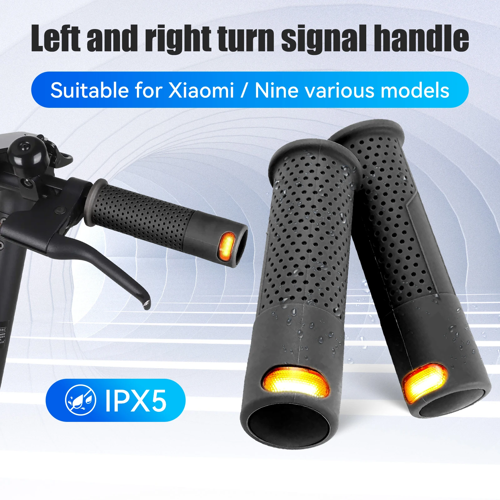 

Compatible with Xiaomi Ninebot M365/1S/PRO/PRO2 MAX G30 electric scooters, including ES2 silicone grips and non-slip handles wit