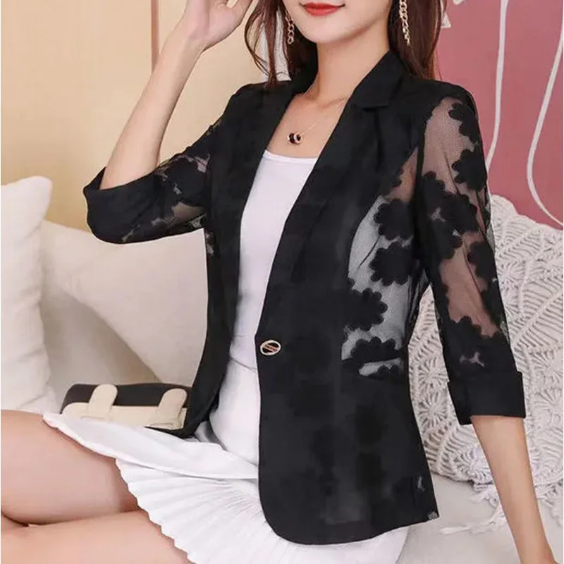 Elegant Solid Color Button Spliced All-match Shirt Women Clothing 2023 Summer New Oversized Casual Tops Loose Office Lady Blouse