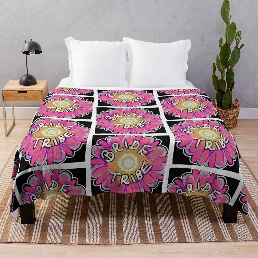 

Bride tribe coral flower Throw Blanket bed plaid for sofa Blankets