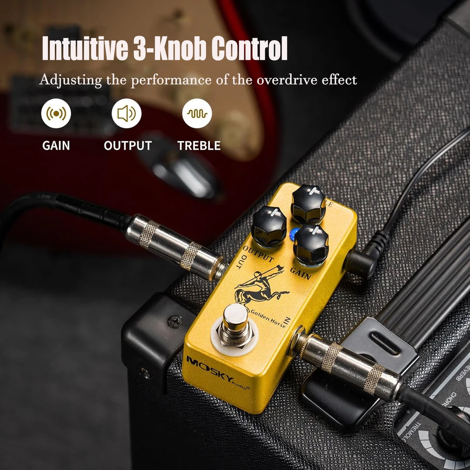 Mosky Golden Horse/Silver Horse Mini Overdrive Guitar Effect Pedal