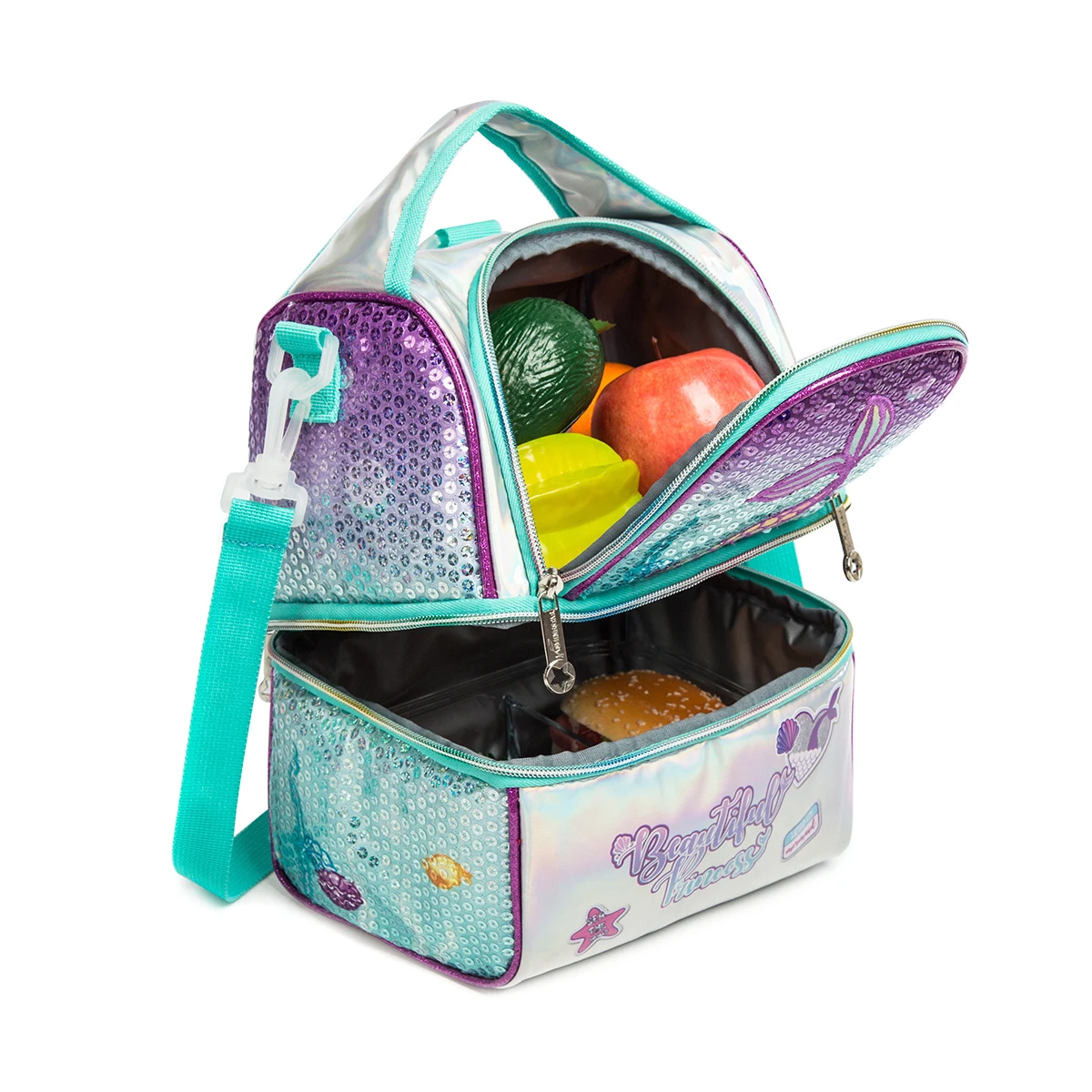 Mermaid Lunch Box for Girls 5-12 Bento Box for Kids with Ice Pack Lunch Box with Stainless Steel Water Bottle