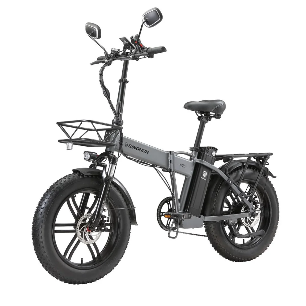 

Adults Electric Bicycle, 20" Folding Electric Mountain Bike 1000W Peak Motor Ebike 28Mph 50Miles 18AH Electric E Bike for Adults