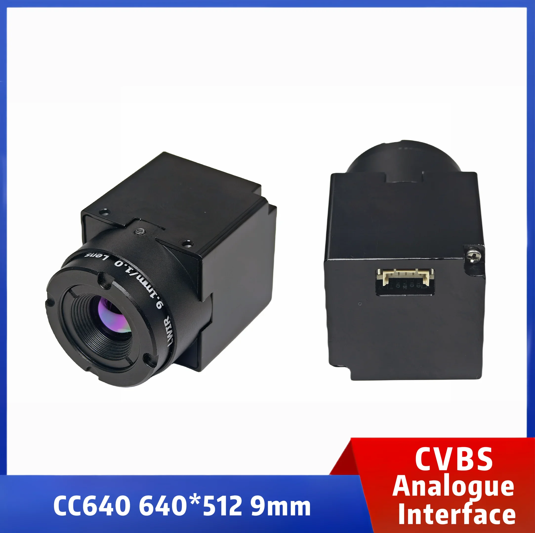 

640*512 Resolution FPV 9mm Focal length CVBS /USB Thermal Imaging Camera for Drone