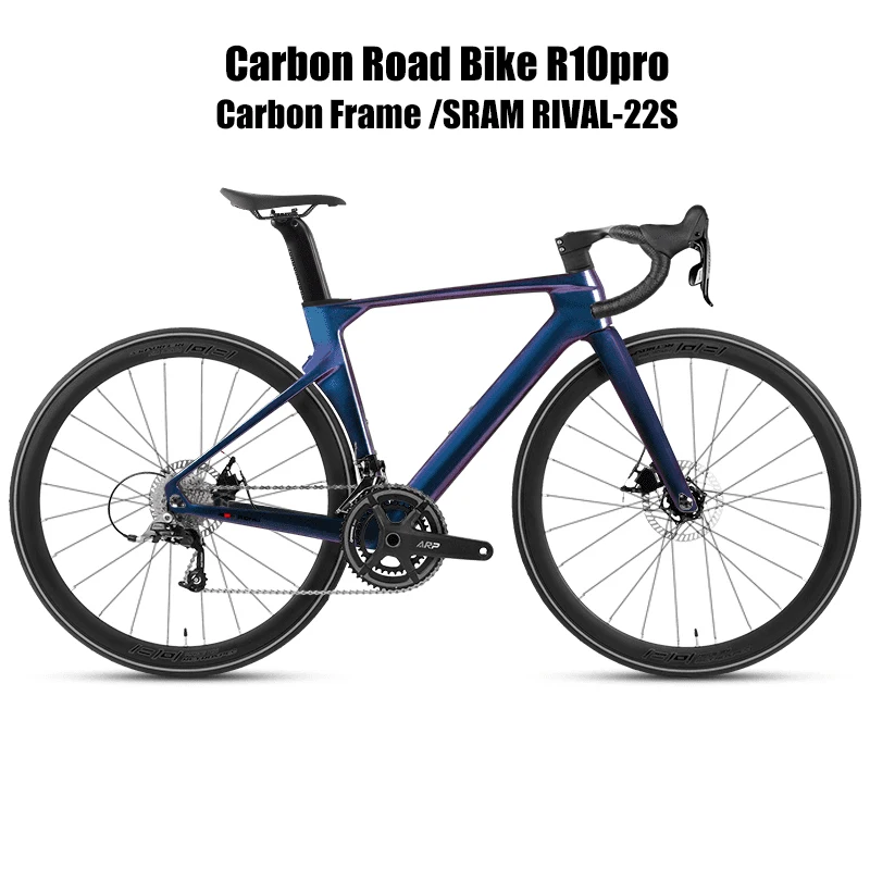 Cheap Men's Carbon Road Bike R10pro RIVAL 22S Complete Disc Brake Racing Bicycle With Inner Cables Routing For SaleFor Sale