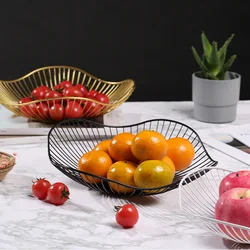 Fruit Basket Durable Metal Wire Storage Bowl Nordic Style Iron Home Snacks Bread Dining Table Indoor Cosmetic Storage Basket