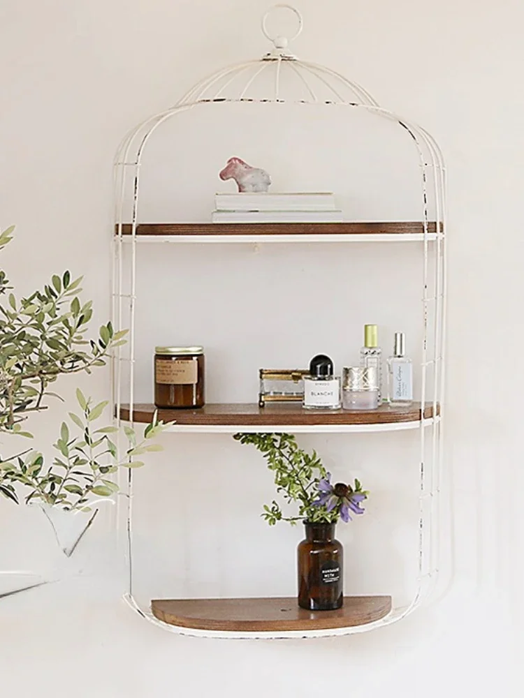 Retro Country Decorative Wall Hangings Small Shelf Storage Rack Storage Rack