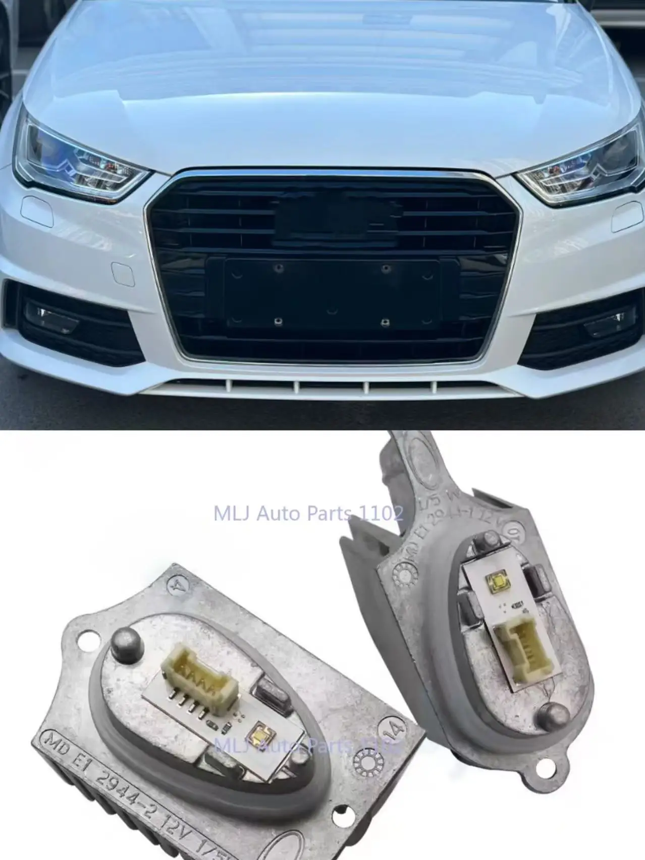 

8X0998475 For 2011-2014 Audi A1 S1 LED Headlight Module Unit 8X0 998 475 With Heat Sink Frontlamp Control MDE12644-2 12V