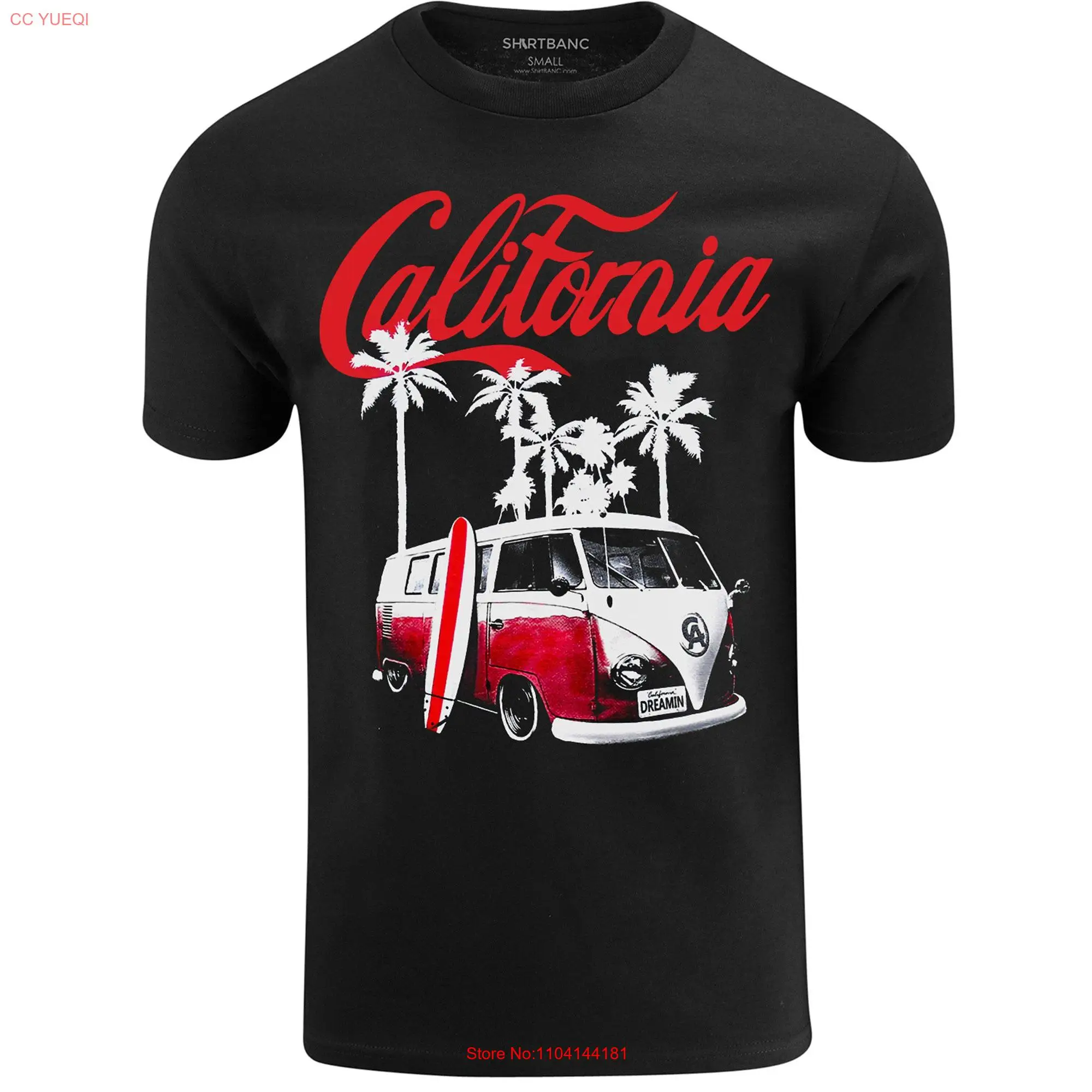 T ShirtBANC California Dreaming Beach Van and Surfboard Shirt long or short sleeves