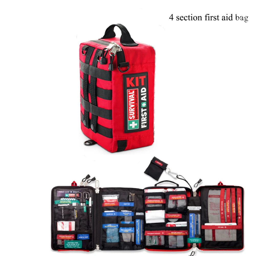 Survival Large Professional Car First Aid Kit Home Medical Case Emergency Kit Tranma Bag for Hiking Bussiness Camping Travel